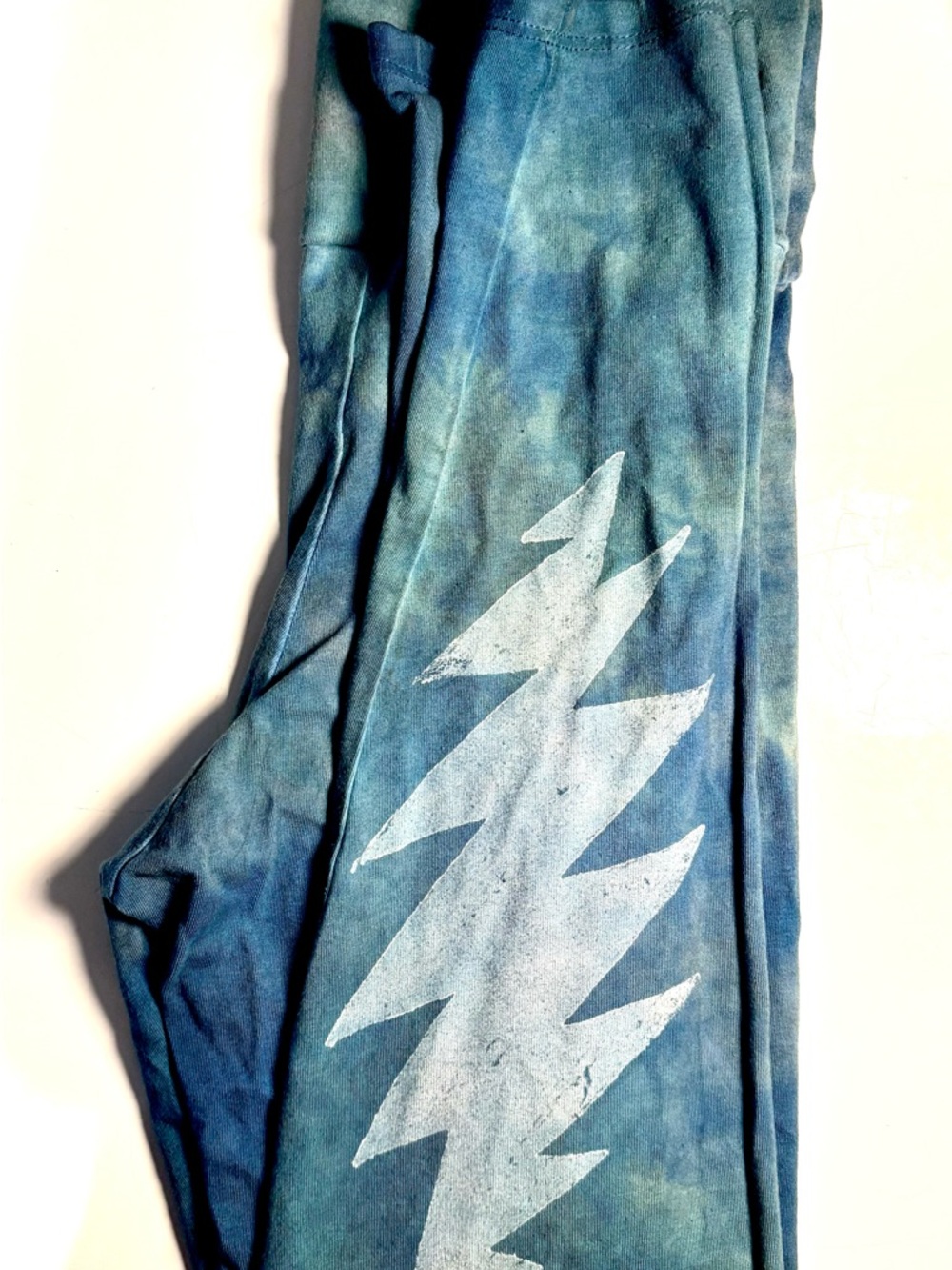 Hand dyed Grateful Dead Bolt leggings